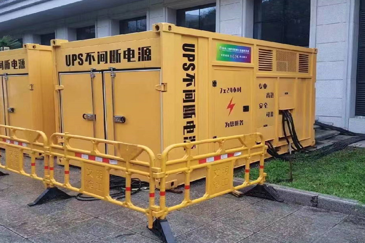 潜江经济开发区发电机租赁施工现场