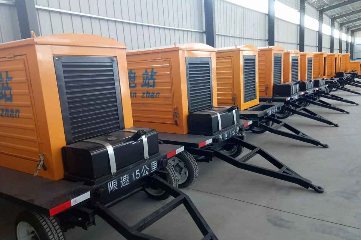 潜江经济开发区发电机租赁施工现场